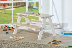 Set tavolo e sedie Norden, Set per la sala da pranzo, Composizione tavolo e sedie, Kit salotto salvaspazio, 90x50 h82 cm,<Dmora Flash Sale