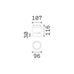 Sistema luce binario ARCA TRACK FLAT 09W 3000K BK, 11 x 10 x h12 cm,<Dmora Store