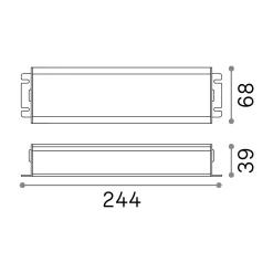 Sistema luce binario ARCA EGO DRIVER ON-OFF 240W 48Vdc, 24 x 7 x h4 cm,<Dmora Online
