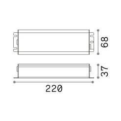 Sistema luce binario ARCA EGO DRIVER ON-OFF 100W 48Vdc, 22 x 7 x h4 cm,<Dmora Online