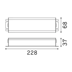 Sistema luce binario ARCA EGO DRIVER ON-OFF 150W 48Vdc, 23 x 7 x h4 cm,<Dmora Best