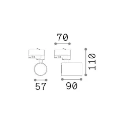 Sistema luce binario BYTE TRACK , 6 x 7 x h11 cm,<Dmora Fashion