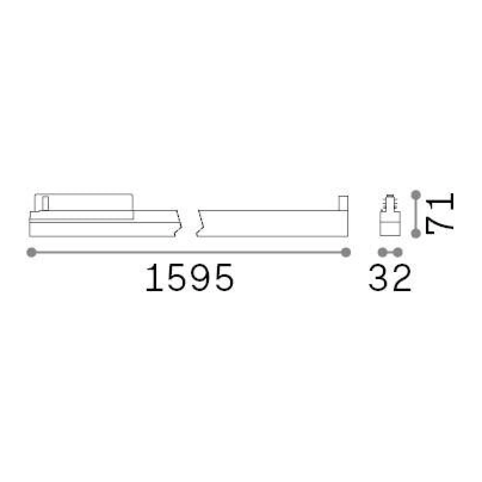Sistema luce binario DISPLAY ACCENT D1595 4000K BK, 160 x 3 x h7 cm,<Dmora Flash Sale