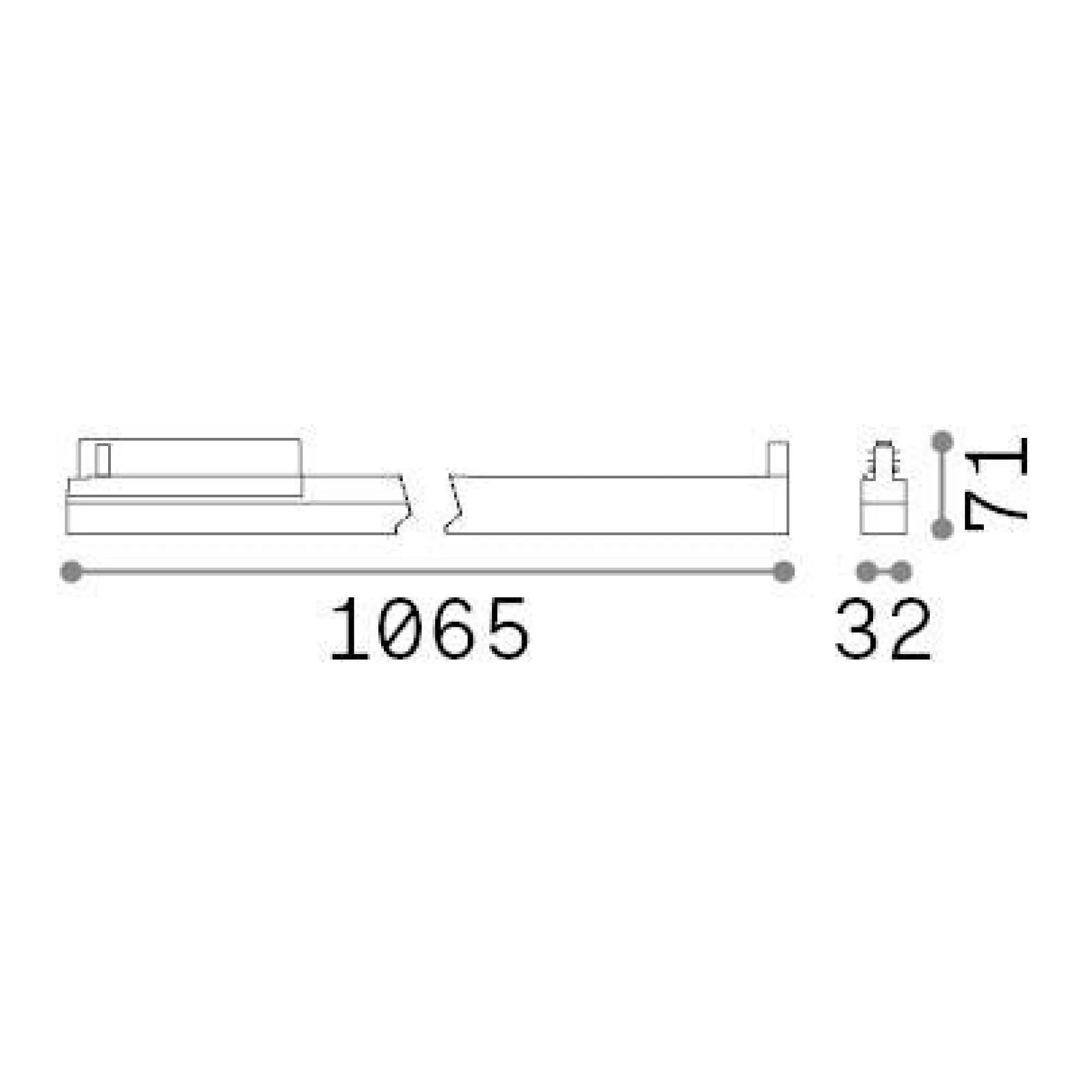 Sistema luce binario DISPLAY ACCENT D1065 3000K WH, 107 x 3 x h7 cm,<Dmora Hot