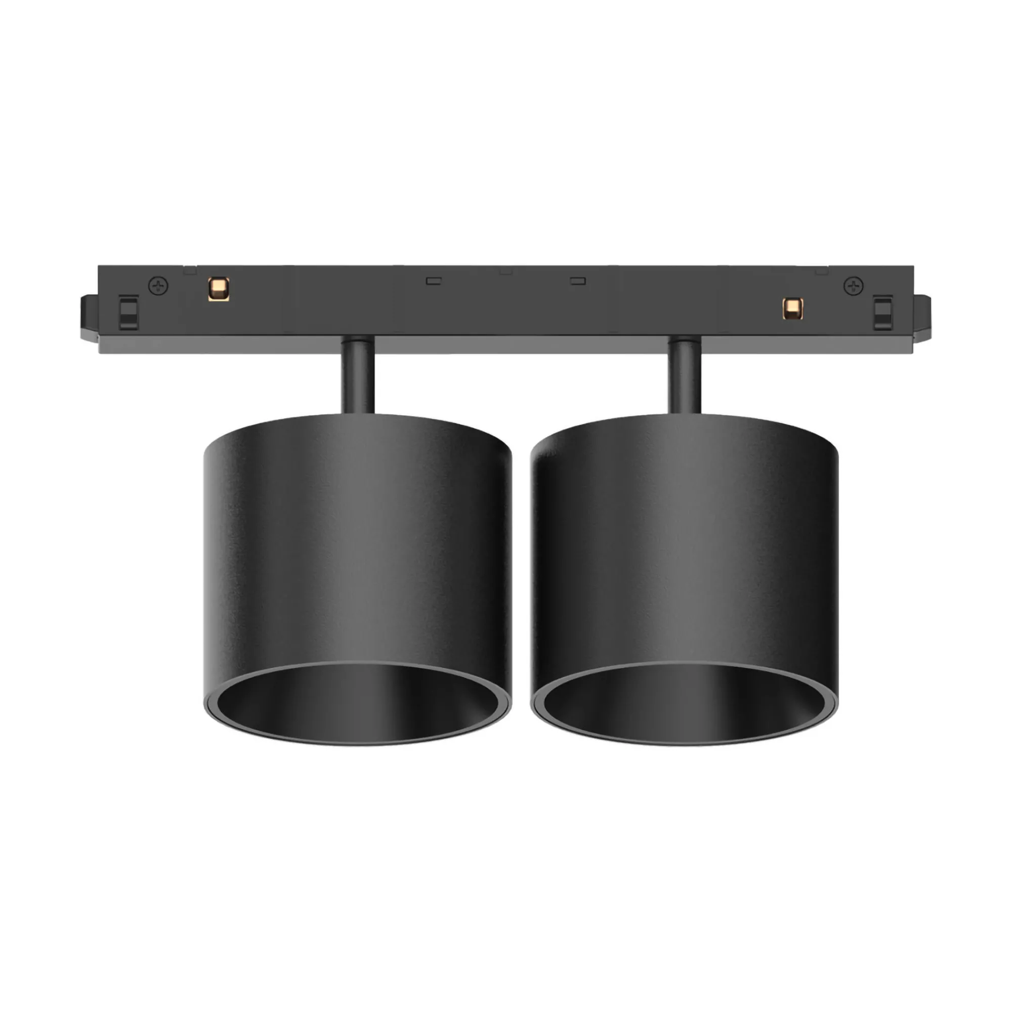 Sistema luce binario EGO TRACK DOUBLE BIG 20W 3000K ON-OFF BK, 19 x 7 x h11 cm,<Dmora Cheap