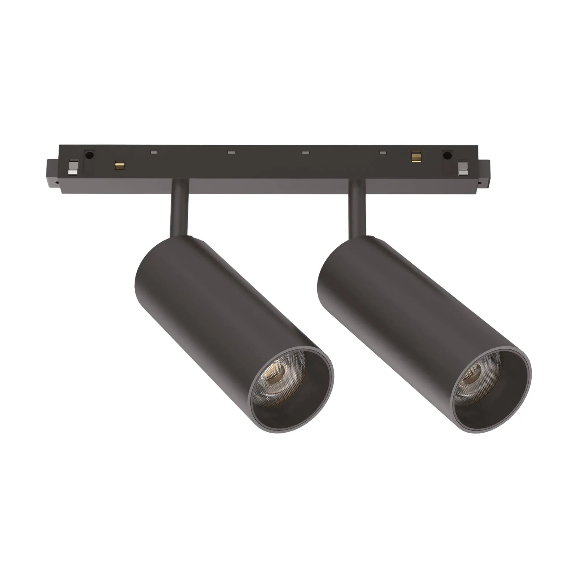 Sistema luce binario EGO TRACK DOUBLE 24W 3000K ON-OFF BK, 19 x 4 x h16 cm,<Dmora Cheap