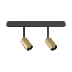 Sistema luce binario EGO TRACK DOUBLE 05W 3000K ON-OFF GD, 19 x 3 x h10 cm,<Dmora Sale