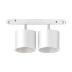Sistema luce binario EGO TRACK DOUBLE BIG 20W 3000K ON-OFF WH, 19 x 7 x h11 cm,<Dmora Hot