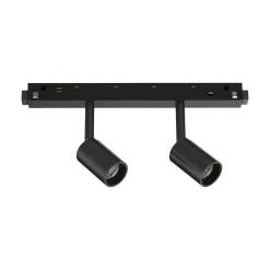 Sistema luce binario EGO TRACK DOUBLE 05W 3000K ON-OFF BK, 19 x 3 x h10 cm,<Dmora Flash Sale