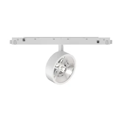 Sistema luce binario EGO TRACK FLAT SINGLE 09W 3000K 1-10V WH, 19 x 5 x h14 cm,<Dmora Shop