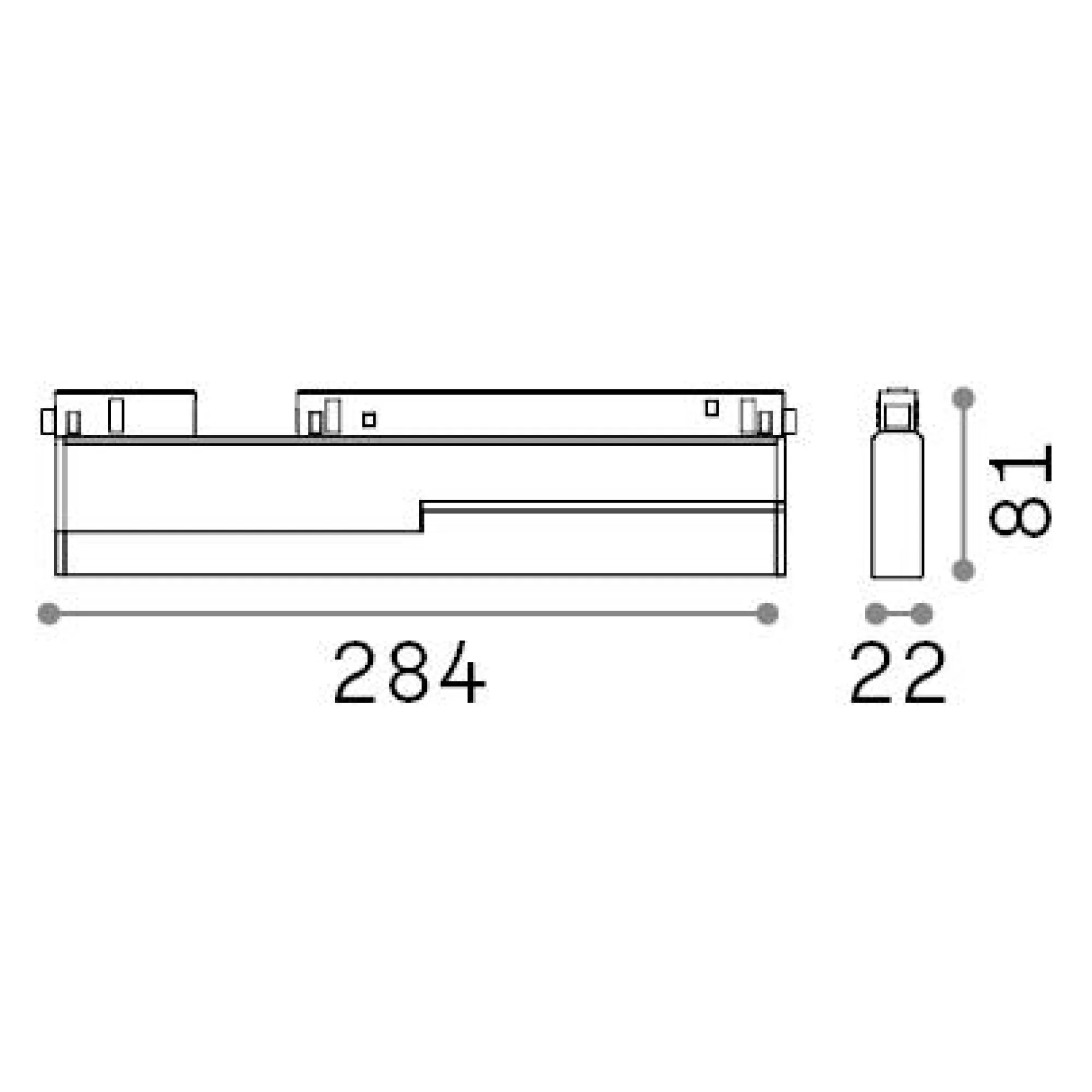 Sistema luce binario EGO FLEXIBLE WIDE 07W 3000K 1-10V BK, 28 x 2 x h9 cm,<Dmora Store