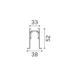 Sistema luce binario EGO PROFILE RECESSED TRIM 2000 mm WH, 200 x 4 x h5 cm,<Dmora Shop