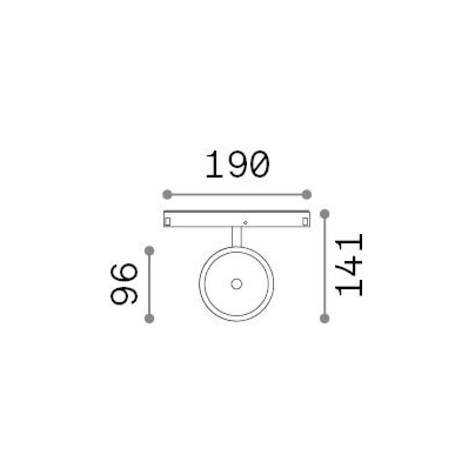 Sistema luce binario EGO TRACK FLAT SINGLE 09W 3000K ON-OFF GD, 19 x 5 x h14 cm,<Dmora Cheap