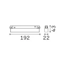 Sistema luce binario EGO ACCENT 07W 4000K DALI BK, 19 x 2 x h4 cm,<Dmora Clearance
