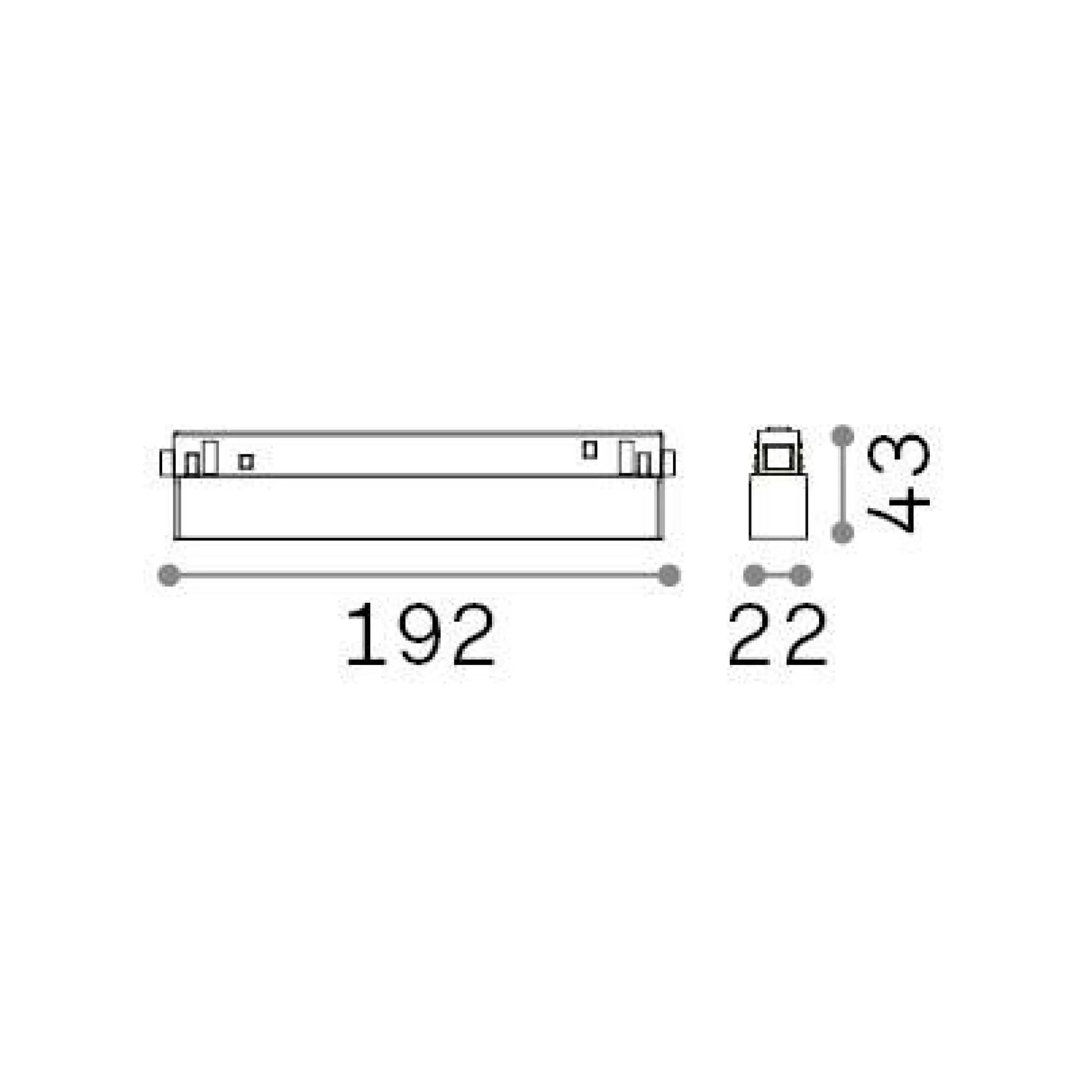 Sistema luce binario EGO ACCENT 07W 3000K DALI BK, 19 x 2 x h4 cm,<Dmora Clearance