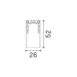 Sistema luce binario EGO PROFILE HIGH 2000 mm WH, 200 x 3 x h5 cm,<Dmora Store