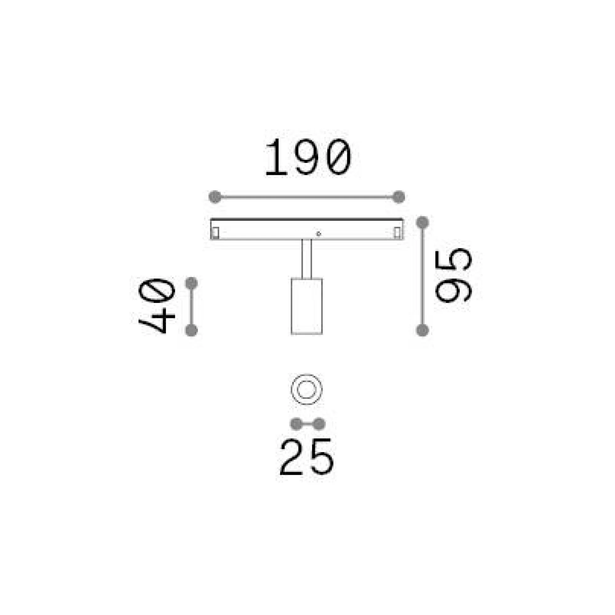 Sistema luce binario EGO TRACK SINGLE 03W 3000K DALI BK, 19 x 3 x h10 cm,<Dmora Hot