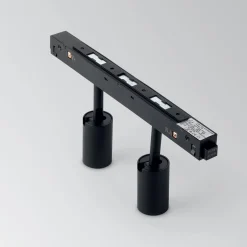 Sistema luce binario EGO TRACK DOUBLE 05W 3000K ON-OFF BK, 19 x 3 x h10 cm,<Dmora Flash Sale