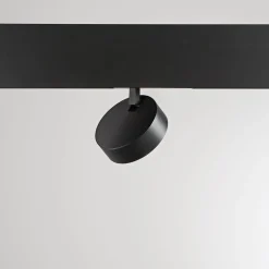 Sistema luce binario EGO TRACK FLAT SINGLE 09W 3000K ON-OFF BK, 19 x 5 x h14 cm,<Dmora Cheap