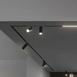 Sistema luce binario EGO TRACK SINGLE 19W 3000K ON-OFF BK, 19 x 7 x h19 cm,<Dmora Discount
