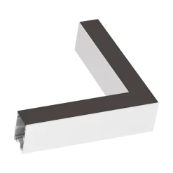 Sistema luce binario FLUO CORNER BLINDED WH, 15 x 15 x h8 cm,<Dmora Shop