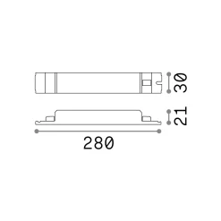 Sistema luce binario FLUO BI-EMISSION 1200 KIT DRIVERS DALI/PUSH, 28 x 2 x h3 cm,<Dmora New