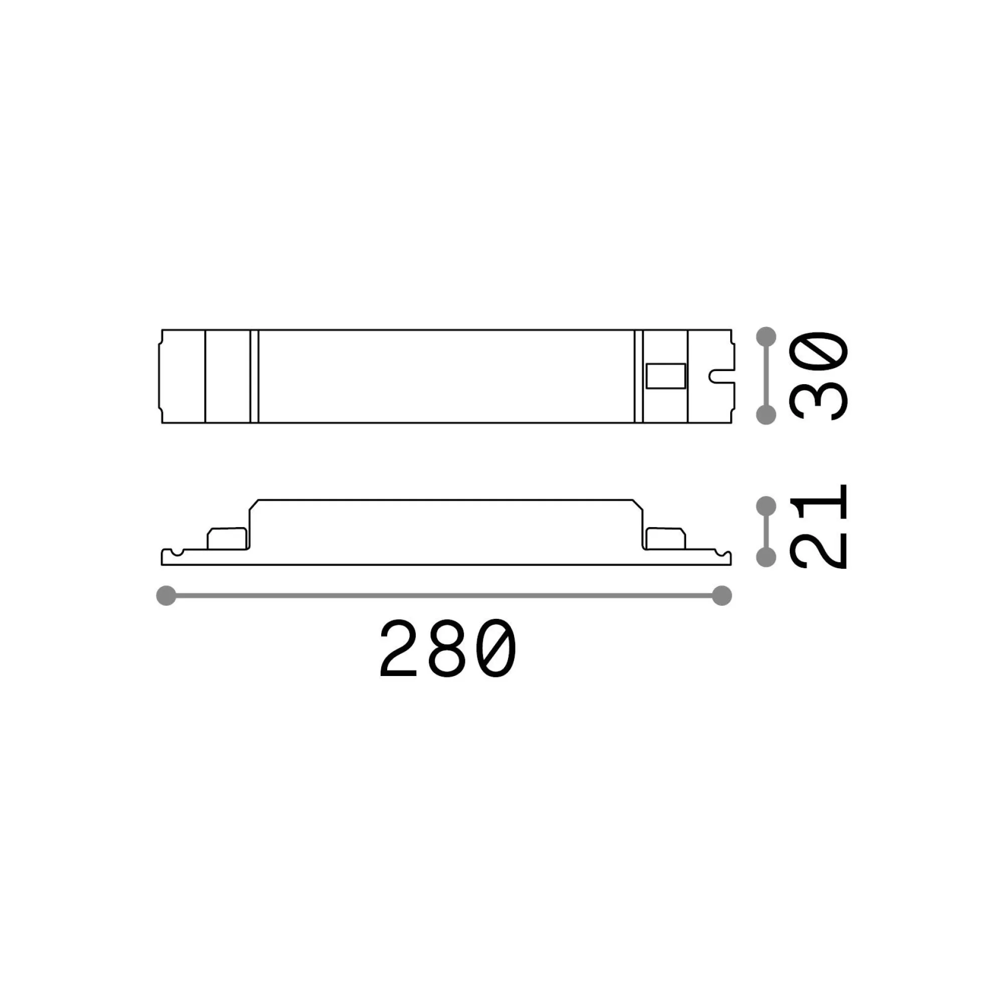 Sistema luce binario FLUO BI-EMISSION 1800 KIT DRIVERS DALI/PUSH, 28 x 2 x h3 cm,<Dmora Store
