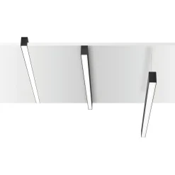 Sistema luce binario FLUO WIDE 1200 3000K BK, 121 x 5 x h8 cm,<Dmora Best