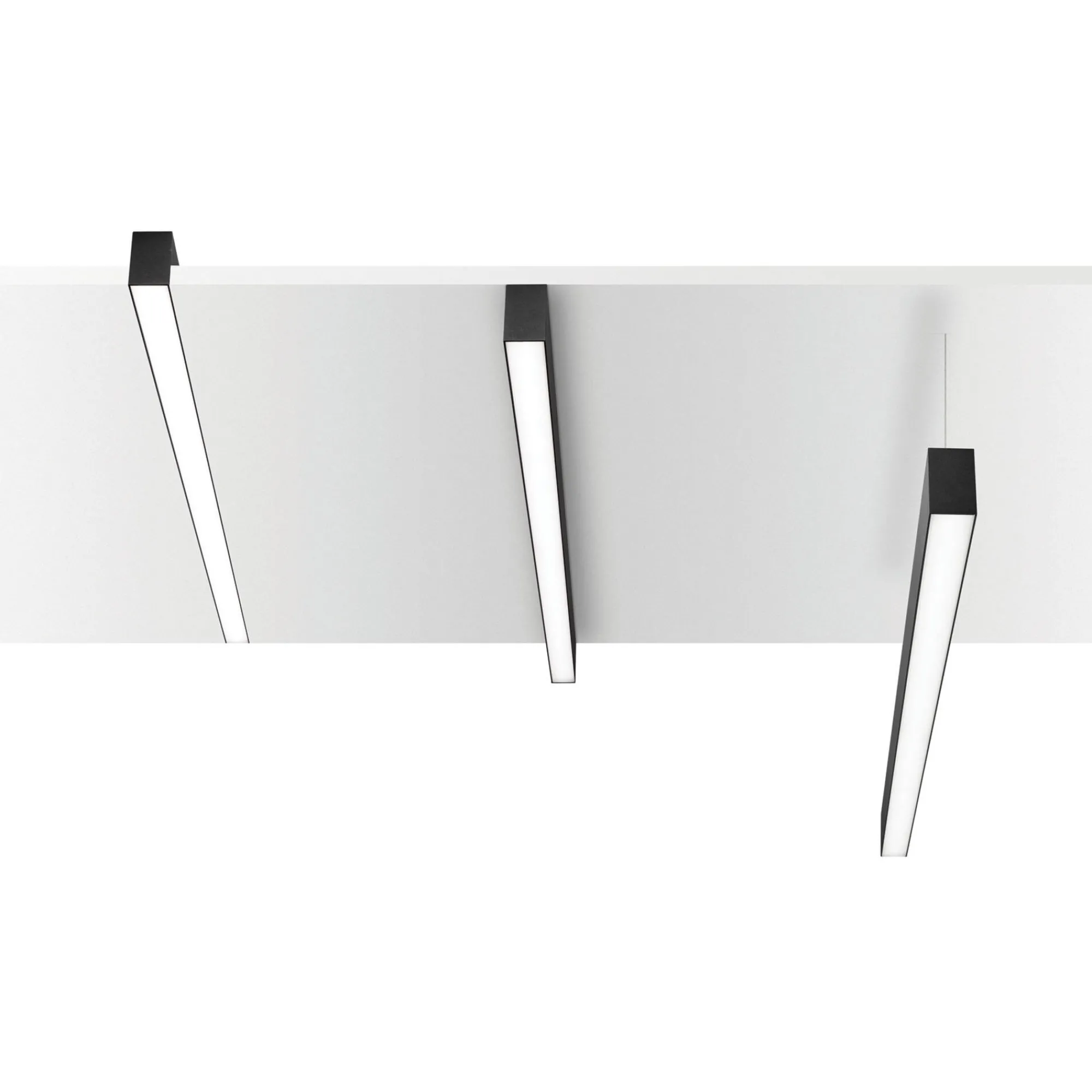 Sistema luce binario FLUO WIDE 1200 3000K BK, 121 x 5 x h8 cm,<Dmora Best