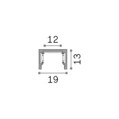 Sistema luce binario STICK PROFILE SURFACE 1000 mm , 100 x 2 x h1 cm,<Dmora Hot