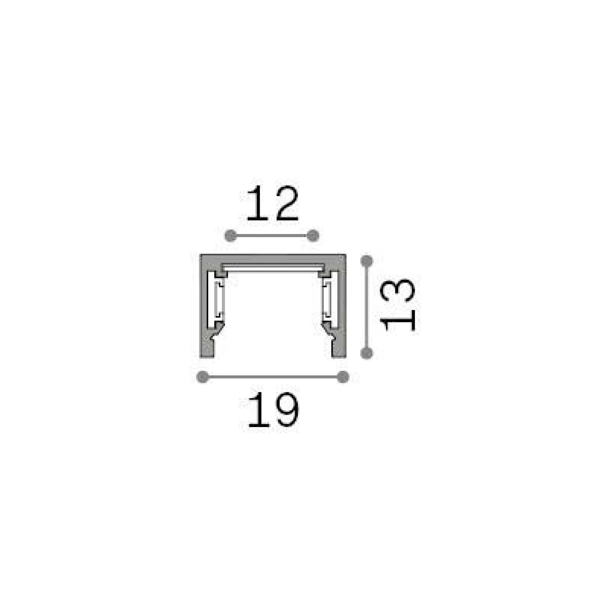 Sistema luce binario STICK PROFILE SURFACE 2000 mm , 200 x 2 x h1 cm,<Dmora Best Sale