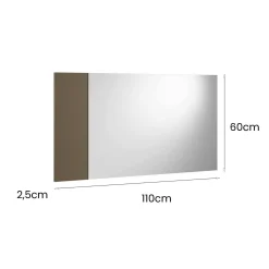 Specchio Atri, 110x3h60 cm, e Marrone<Dmora Cheap