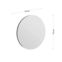 Specchio Bairo, 70x2h70 cm,<Dmora New