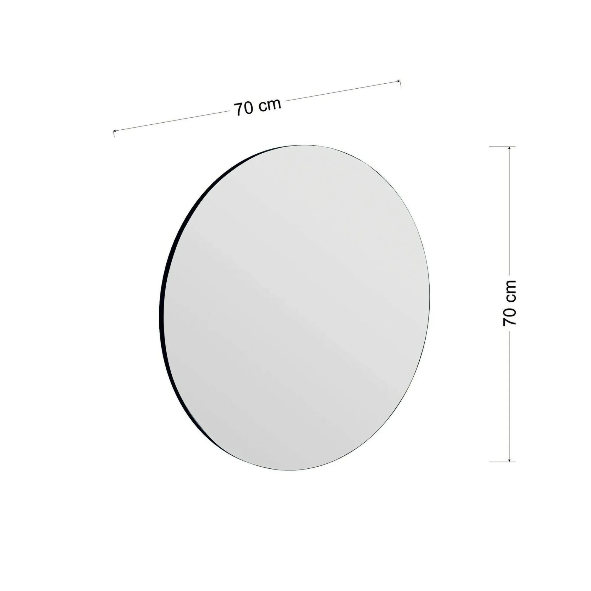 Specchio Bairo, 70x2h70 cm,<Dmora New