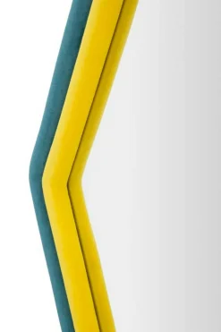 Specchio Balla, 75x4 h80 cm, Blu e Giallo<Dmora Discount