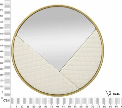 Specchio Bozzole, 80x3 h80 cm, Bianco e Oro<Dmora Fashion