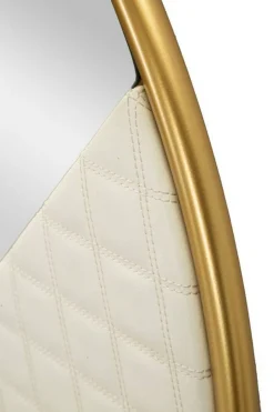 Specchio Bozzole, 80x3 h80 cm, Bianco e Oro<Dmora Fashion