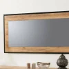 Specchio Dpiraccin, 110x2 h60 cm, Quercia e Nero<Dmora New