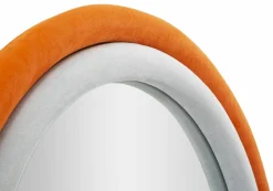 Specchio Marinetti, 60x4 h90 cm, Arancione e Grigio<Dmora Discount