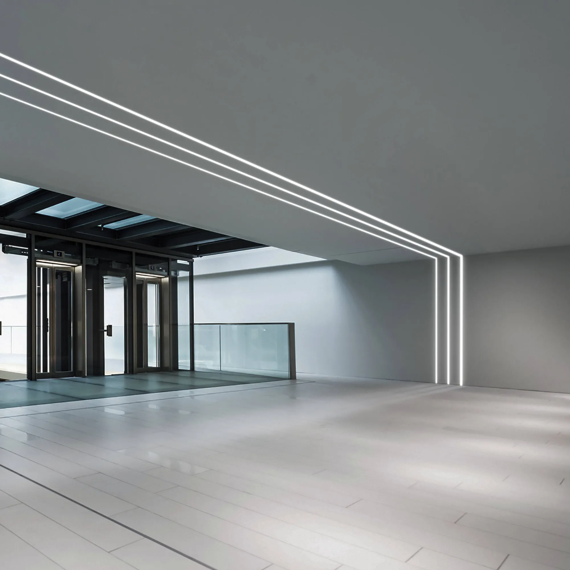 Striscia Led SLOT REC TRIMLESS D46xD20 2000 mm WH, 200 x 5 x h2 cm,<Dmora Outlet