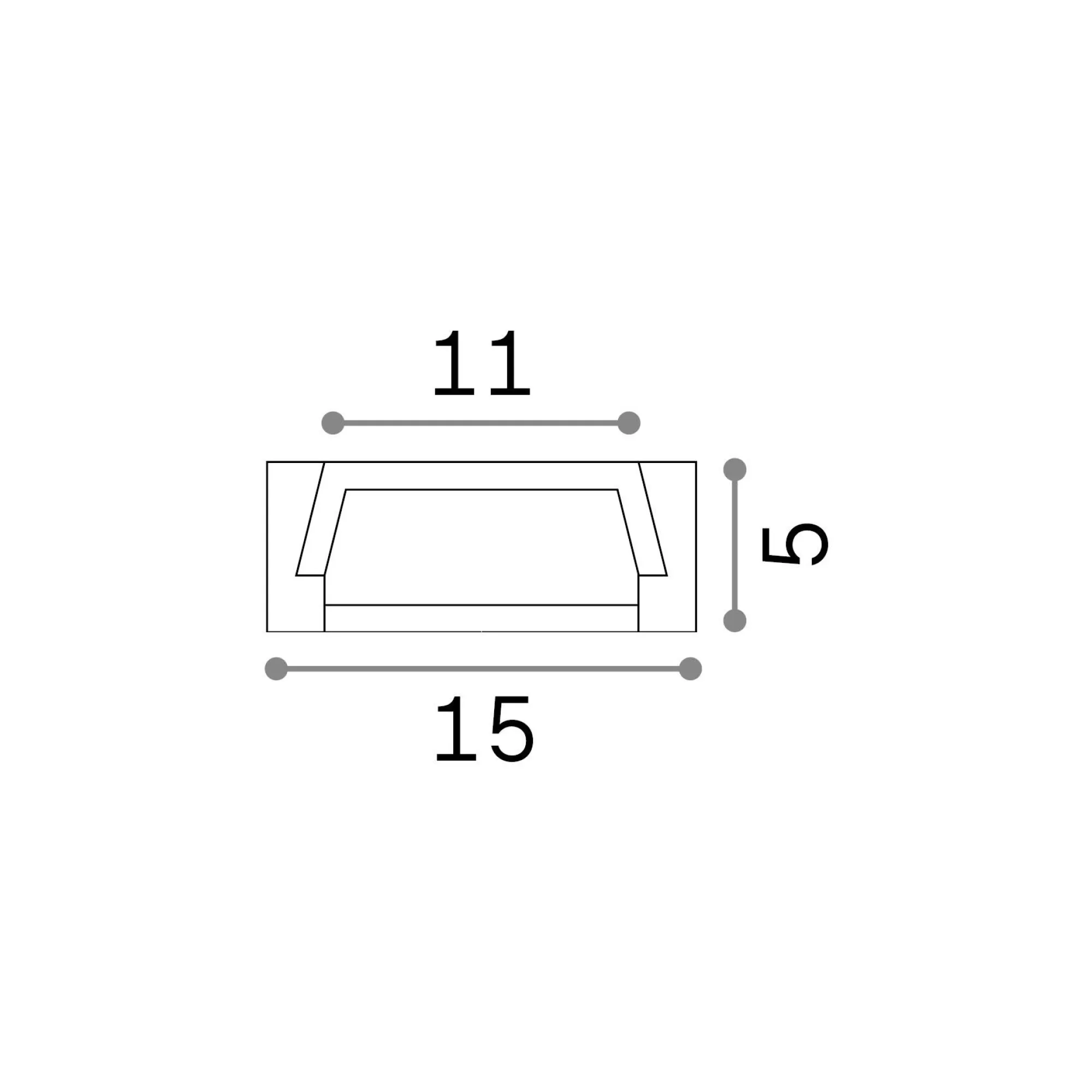 Striscia Led SLOT SUR D15xD5 1000 mm WH, 100 x 2 x h1 cm,<Dmora Hot