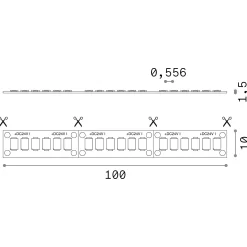 Striscia Led STRIP LED 40W/MT 4000K CRI90 IP20, 300 x 1 x h0 cm,<Dmora Outlet