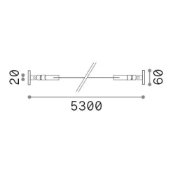 Striscia Led TESI 05 MT , 530 x 6 x h6 cm,<Dmora Clearance