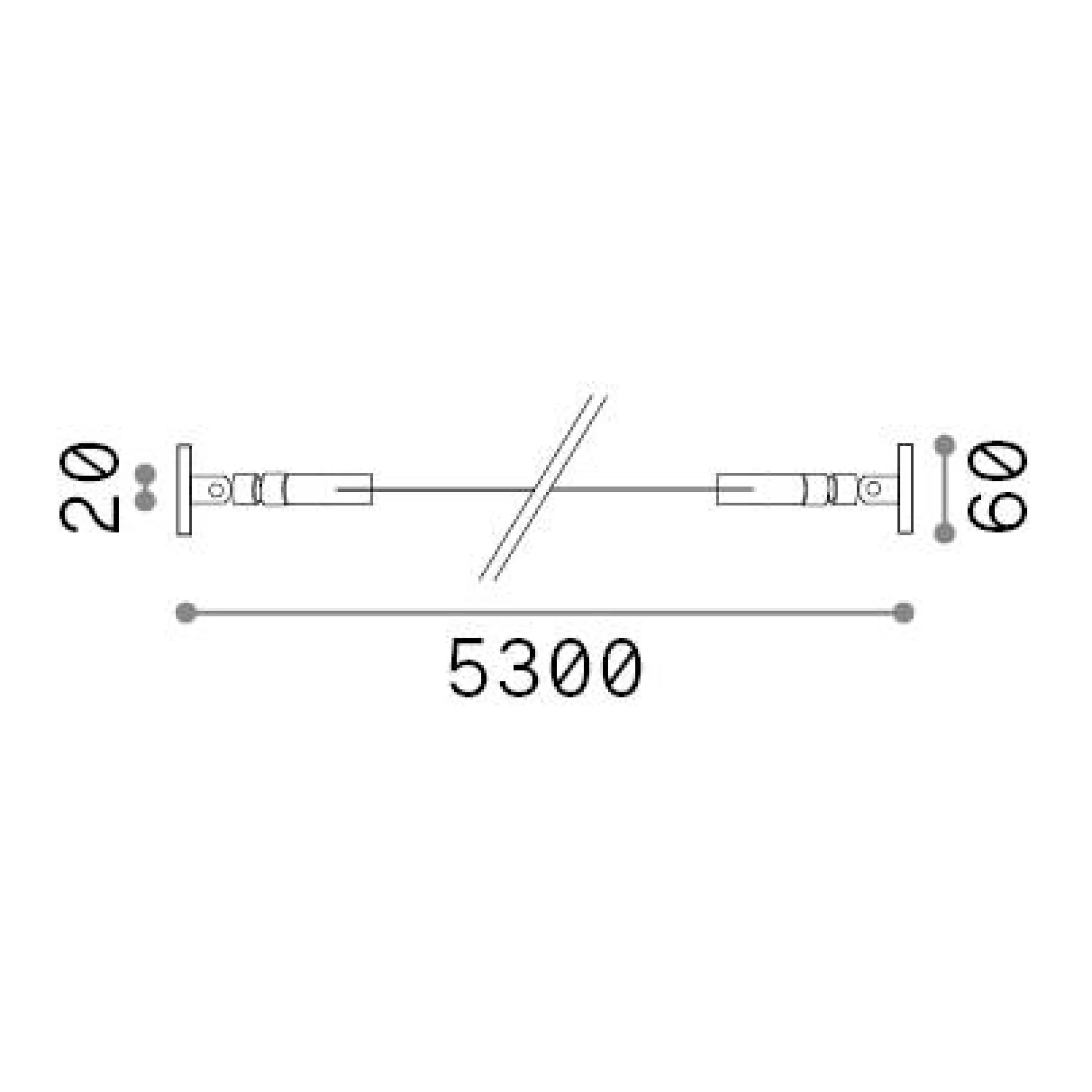 Striscia Led TESI 05 MT , 530 x 6 x h6 cm,<Dmora Clearance