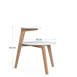 Tavolino da caffè con due piani rotondi, cm 50 x 50 x 62, colore<Dmora Sale