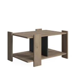 Tavolino da caffè moderno, cm 79 x 44 x 54, colore con dettaglio antracite<Dmora Online