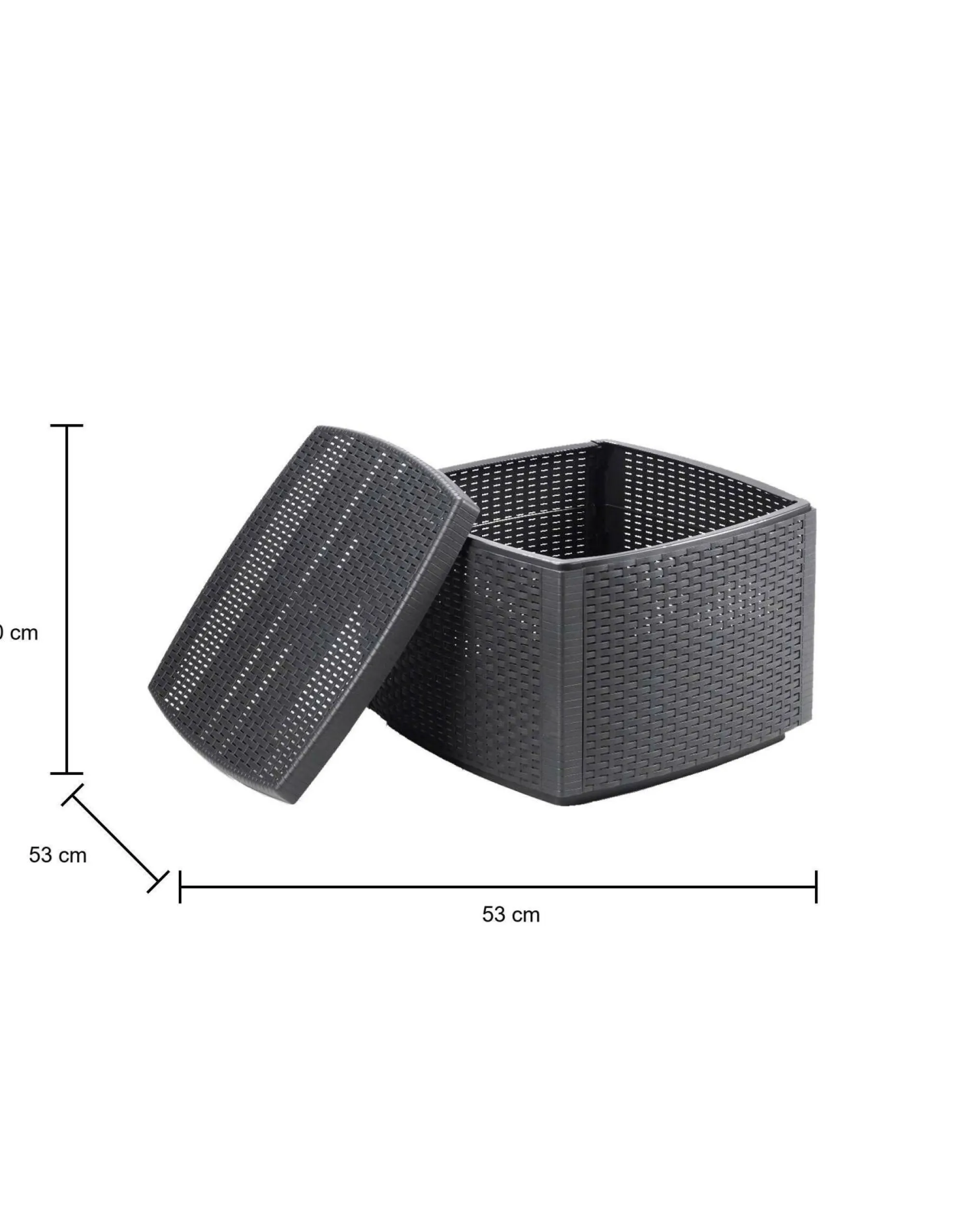 Tavolino da esterno Akane, 53x53h40 cm,<Dmora Cheap