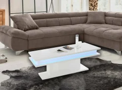 Tavolino da salotto Aboronzi, cm 100x55h42, con luce LED<Dmora Sale