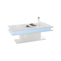 Tavolino da salotto Aboronzi, cm 100x55h42, con luce LED<Dmora Sale