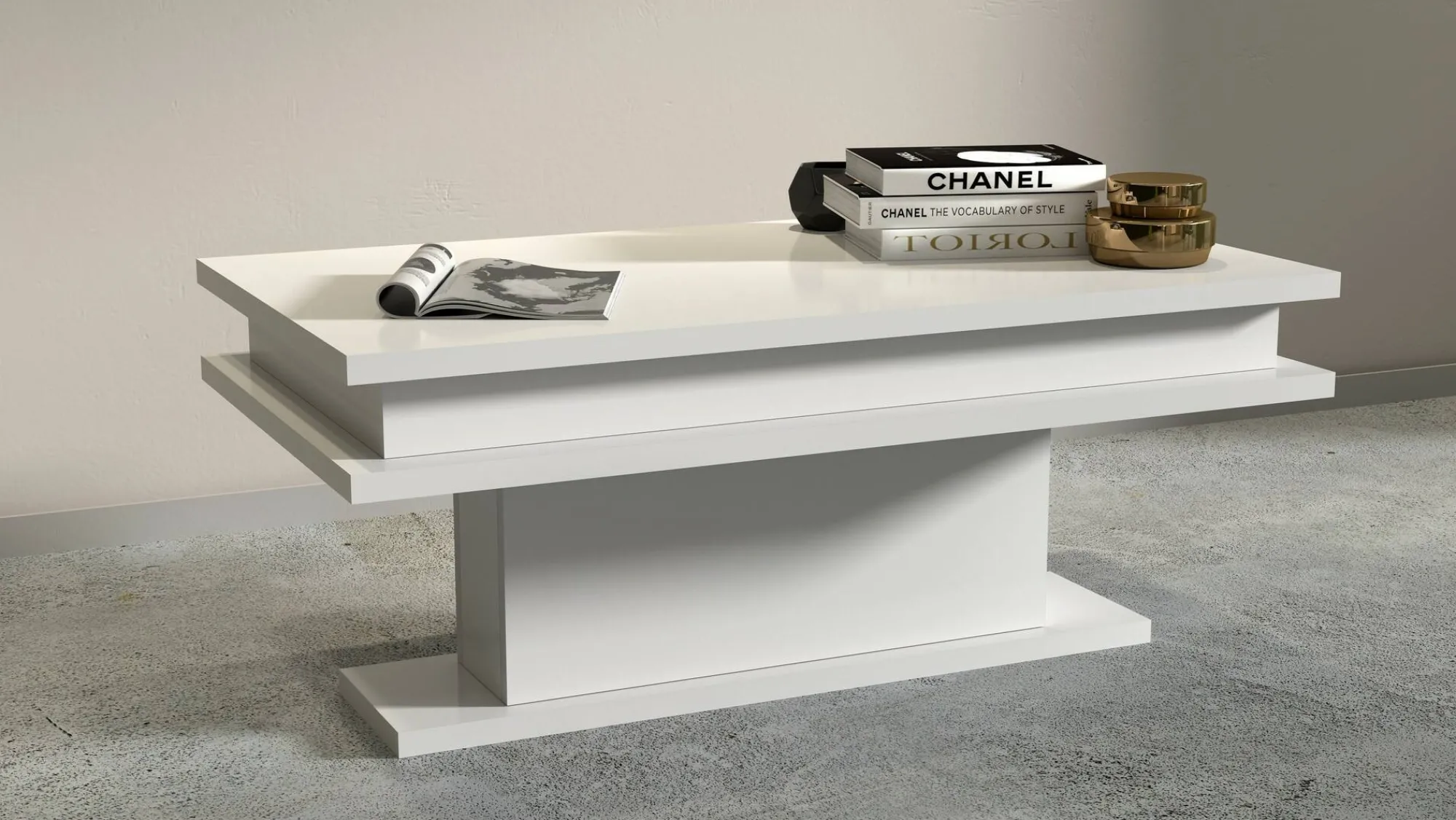 Tavolino da salotto Aboronzi, cm 100x55h42,<Dmora Best